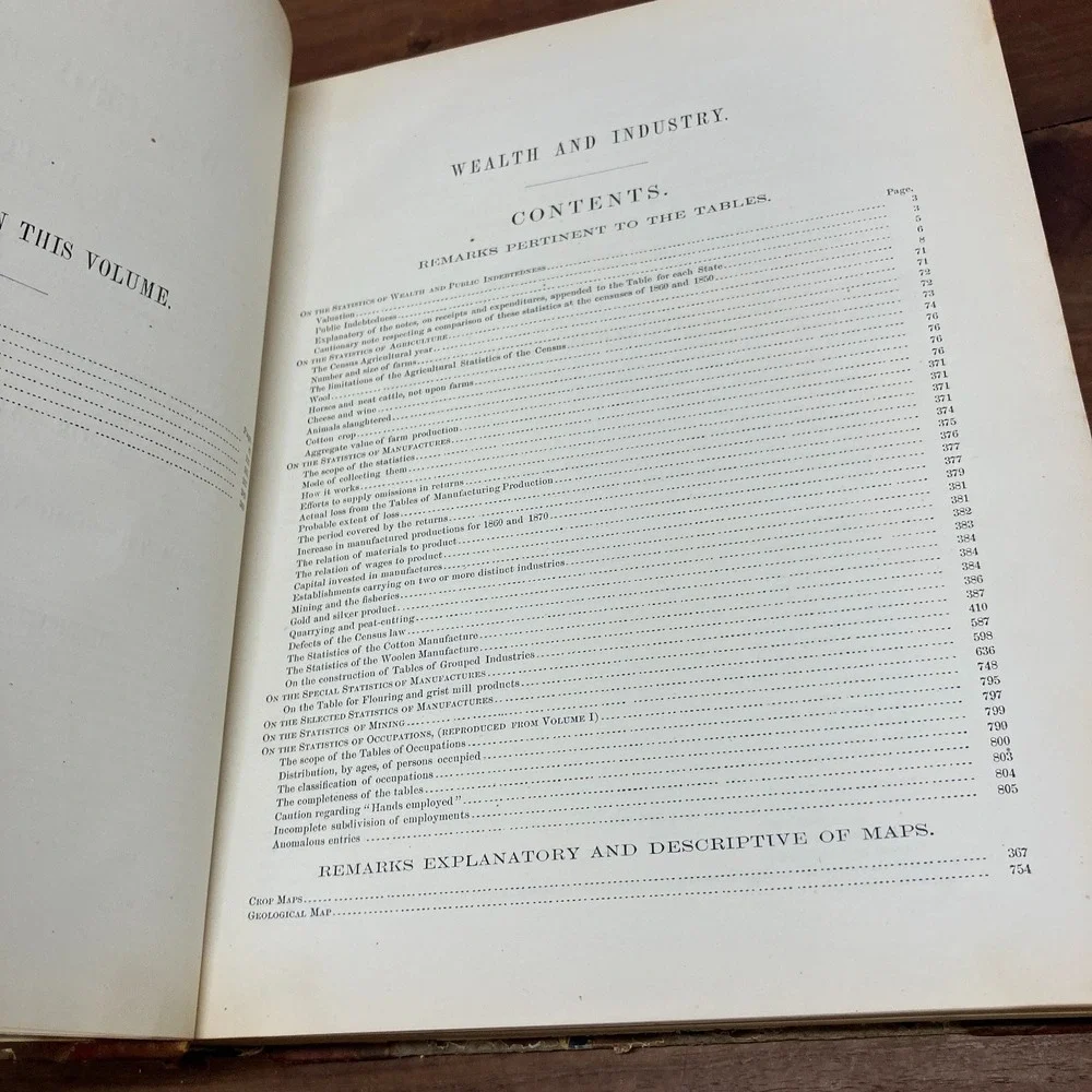 Ninth Census US 1870 Vol III Industry & Wealth Walker 1872 Government Print